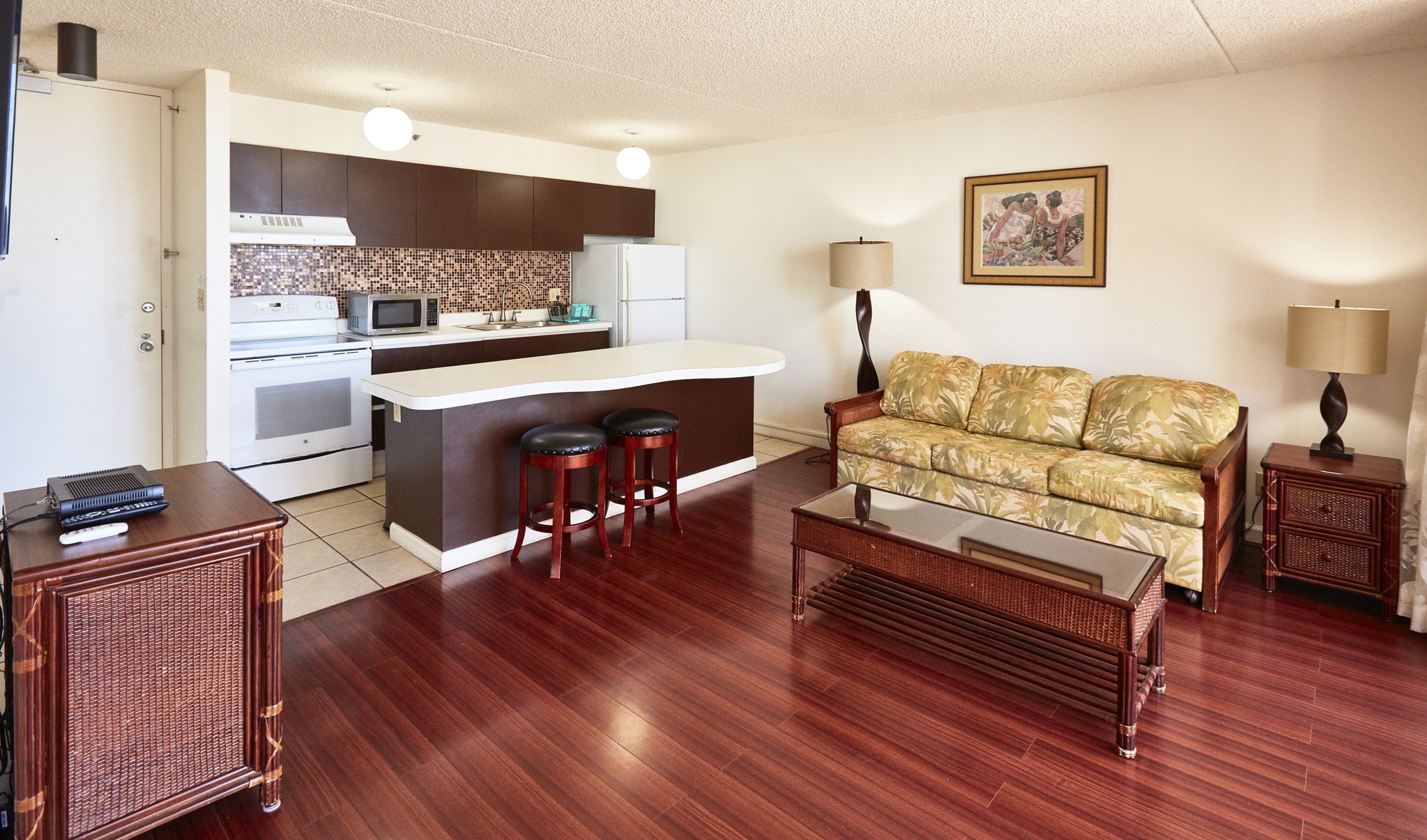 Main Living Area with Hardwood Floors - 201 ?Ohua Ave