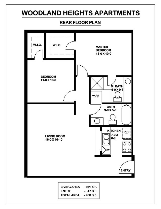 Floorplan - Woodland Heights Apartments