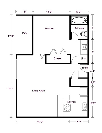 1BR/1BA - Park Madera