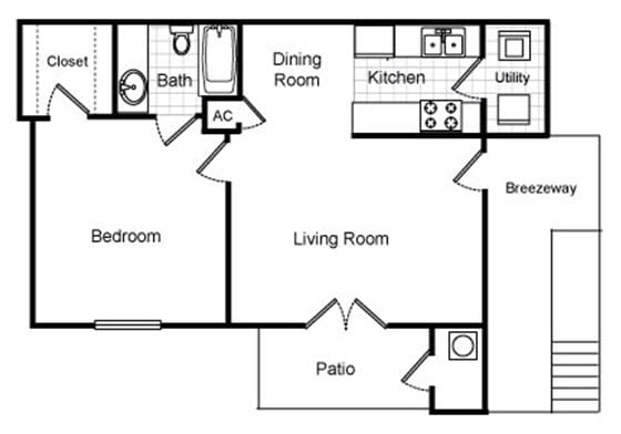 Floorplan - The Colony Apartment Homes