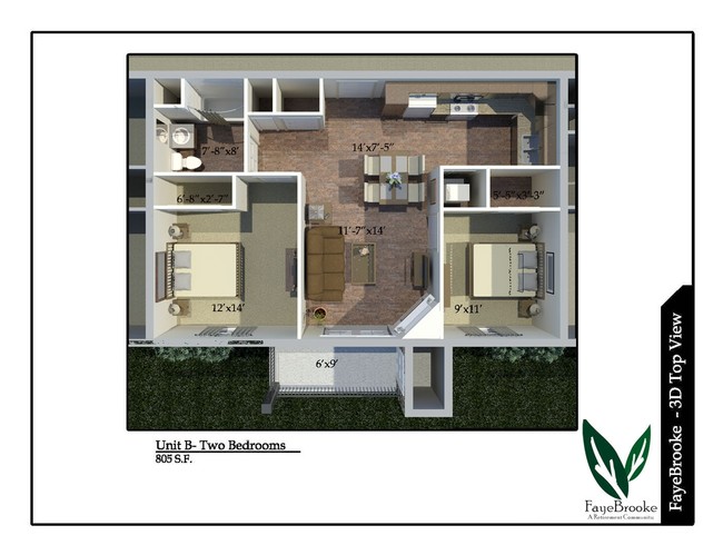 Floorplan - Fayebrooke Senior Apartments