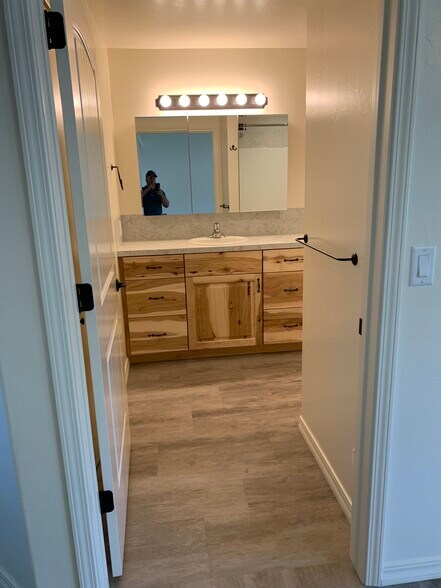Bathroom from living room - 2100 E Olympic Ave