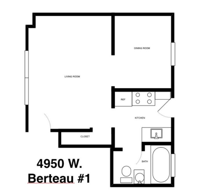 Floor Plan - 4950 W Berteau Ave