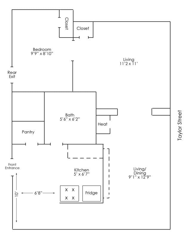 1404 W Taylor, Apt #2 - Floorplan - Harris Point Chicago