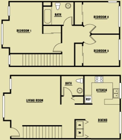 3BR/1.5BA - Cascade Court Apartments