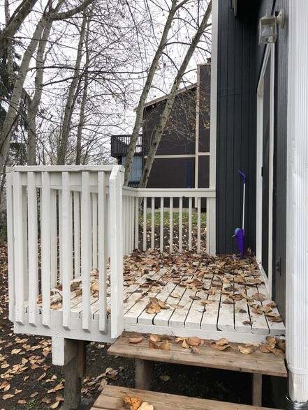 Back patio; have a bbq in the fenced yard - 219 36th E St