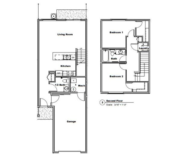 Floorplan - Kennedy Park Townhomes