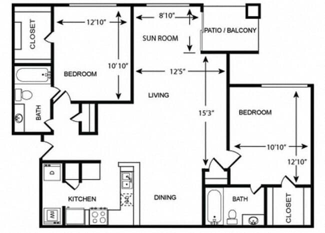 Floorplan - Arboretum Place Apartments
