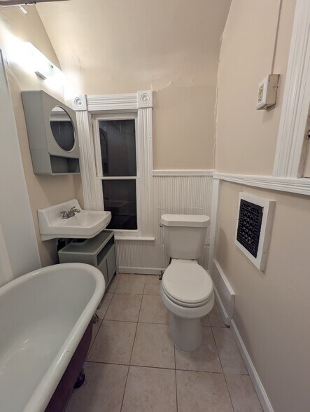 New bathroom sink, vanity, and medicine cabinet - 1280 Race St