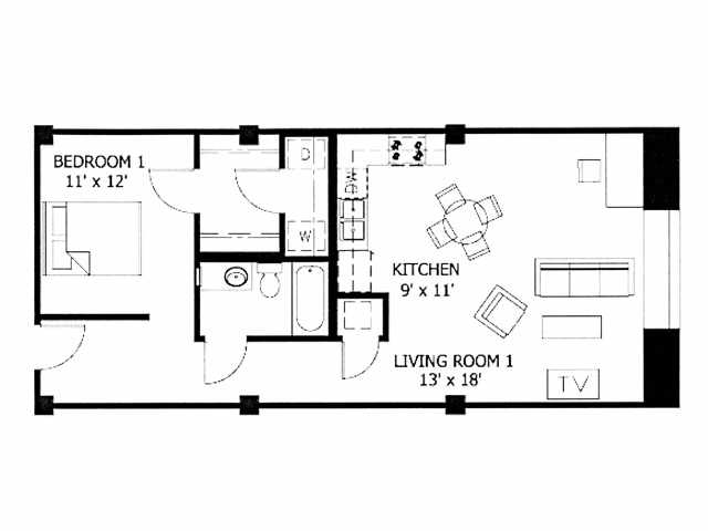 1BR/1BA - Cupples Station Apartments