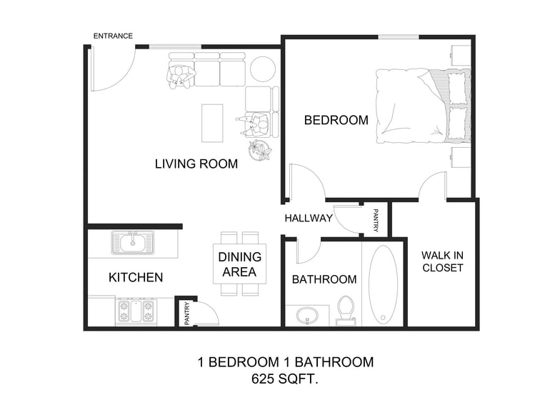 625 sqfts-1 - Buena Villa Apartments