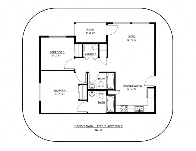 Floorplan - Hillside Apartments