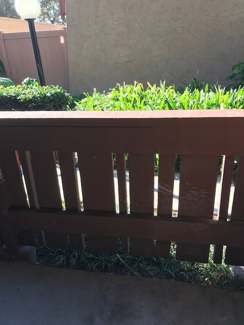 Patio by front door - 1030 W MacArthur Blvd