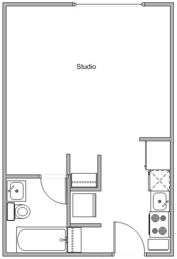 Studio-0BR/1BA - Walnut Hill Square Apartments