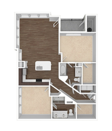 Coal Creek, 2 bed x 2 bath, 1231 sq. ft. - Cortland Broomfield