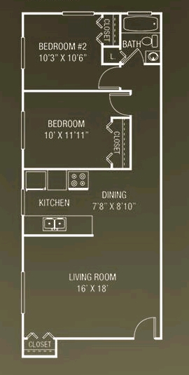 2BR/1BA - Hunter's Ridge Apartments