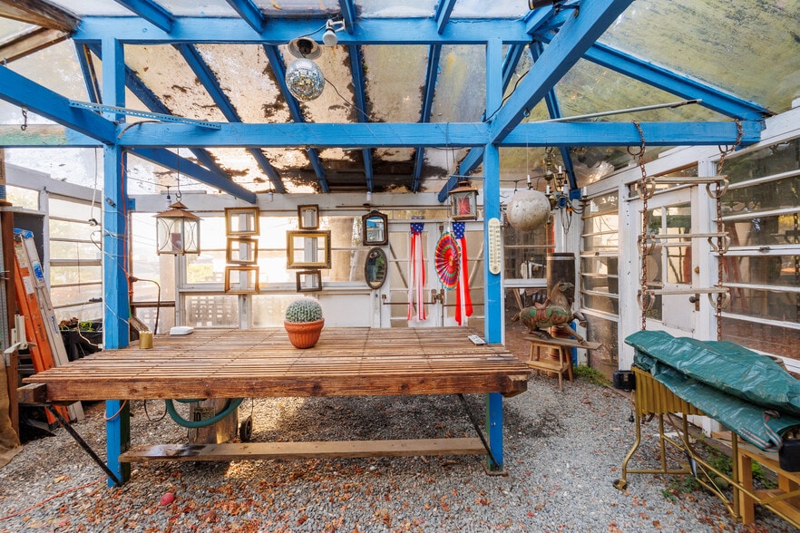 built in Table in Greenhouse for Garden Parties - 2398 Broadway
