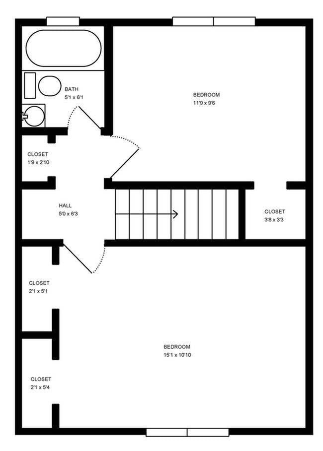 Floorplan Upstairs - Pembroke Pines Apartments