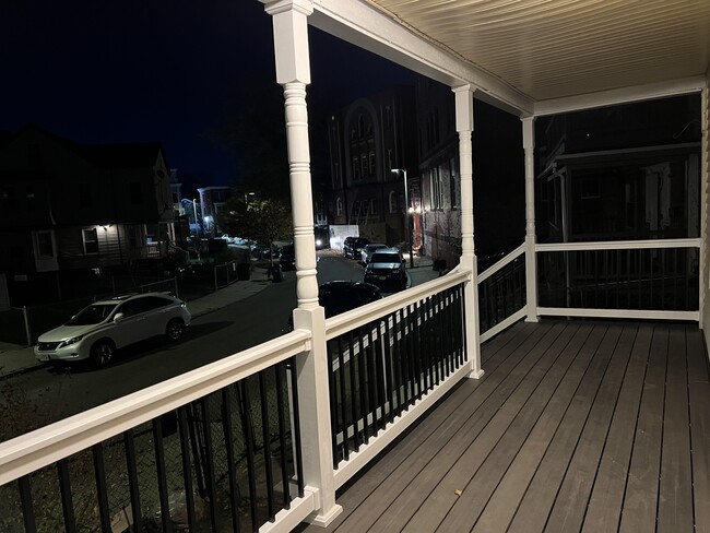 Front porch night view - 5 Otisfield St