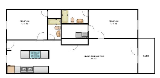 2 Bedroom Garden - Sanctuary Apartments