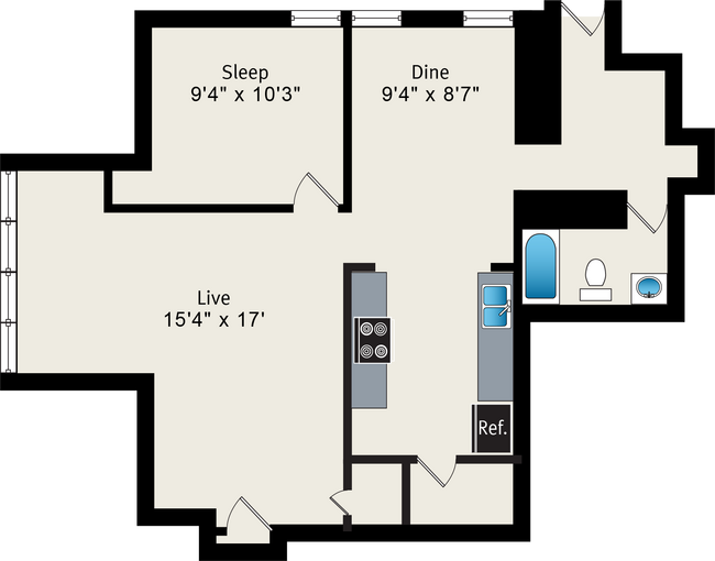 Floorplan - Irving Courts by Reside