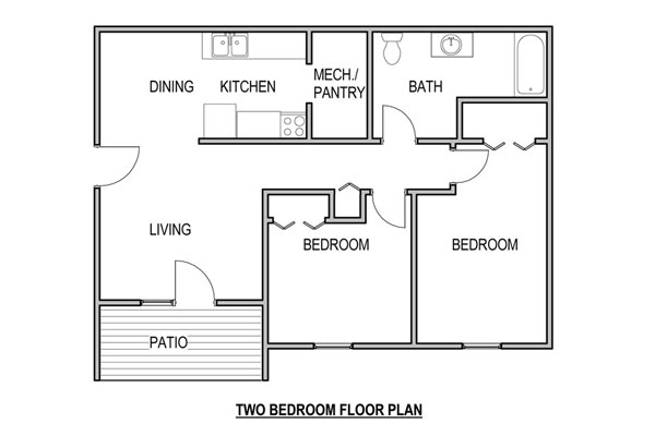 2BR/1BA - Osage Estates Apartments