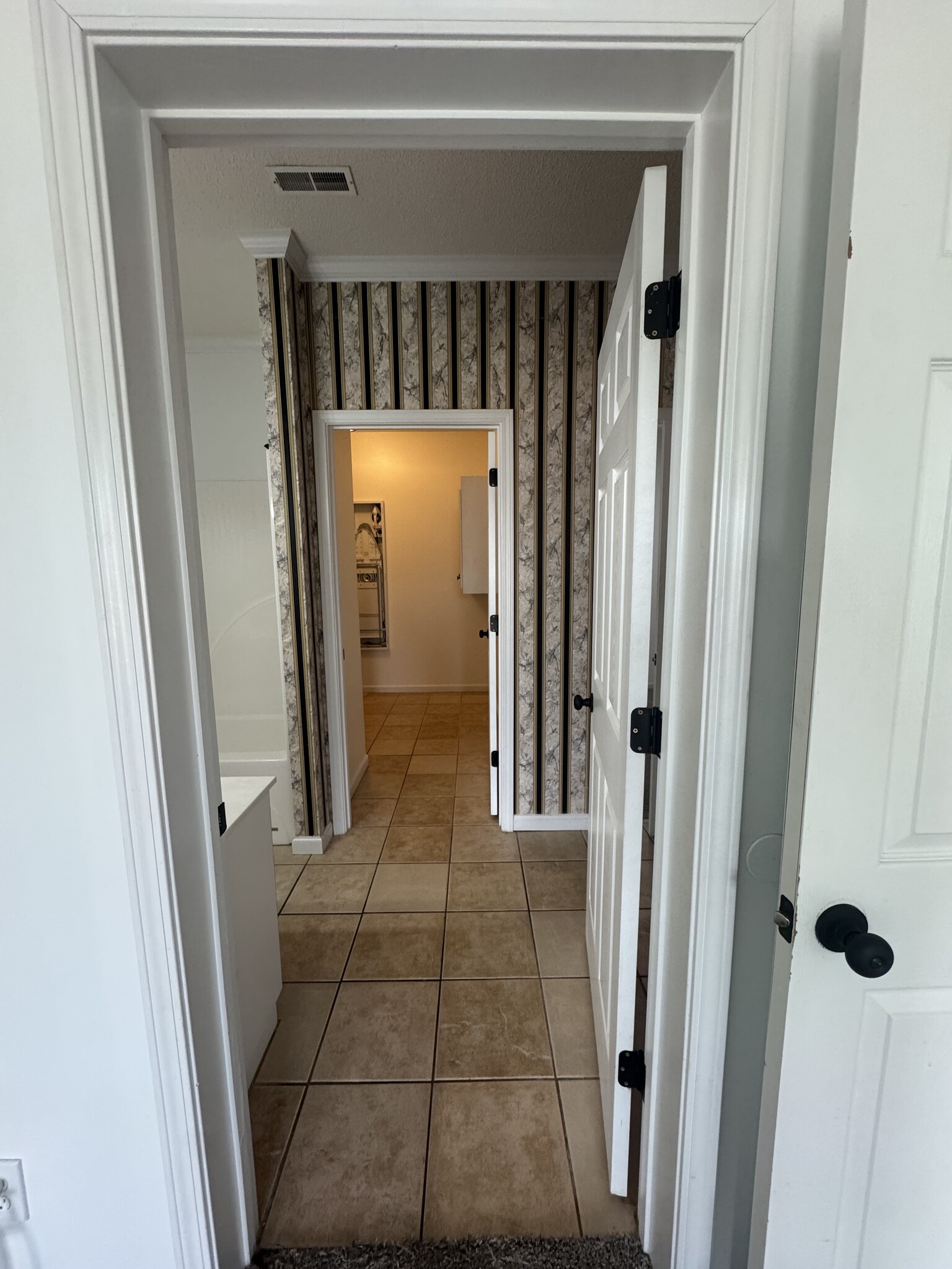 Entrance to master bath, laundry room and master walk-in closet. - 1701 Water Oak Dr