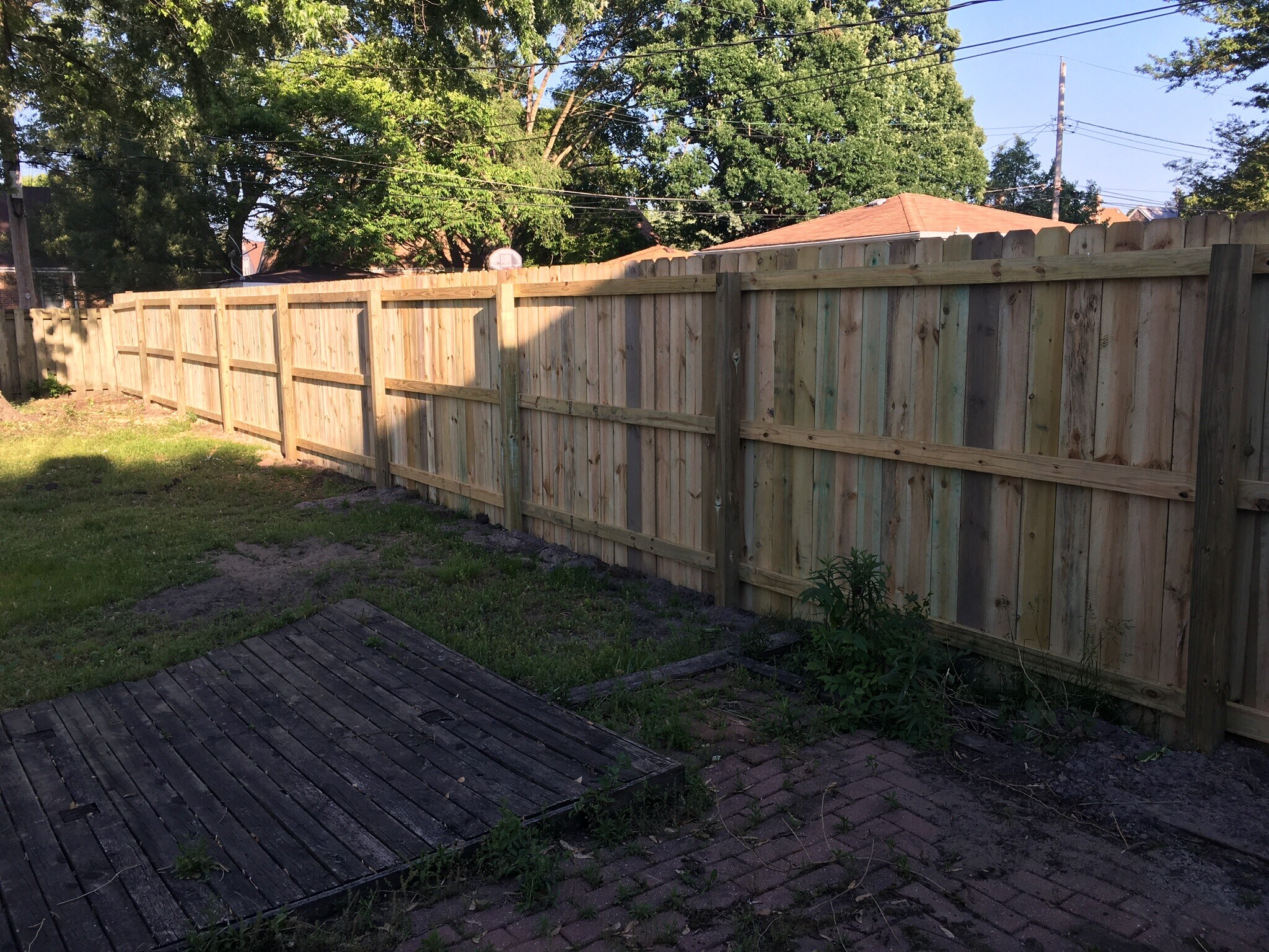 Private wood fence - 6717 Huron Ave
