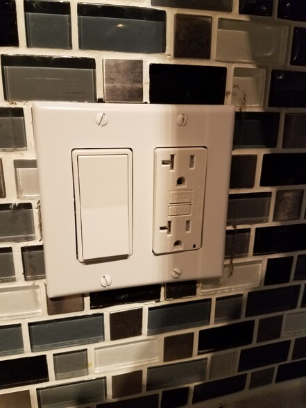 new switches and receptacles installed throughout the condo - 301 N Beauregard St