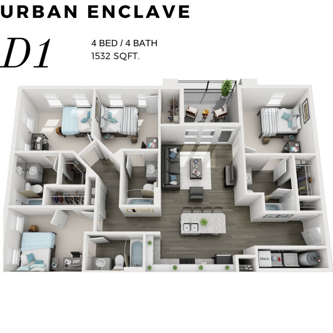 Floorplan - Enclaves at College Town