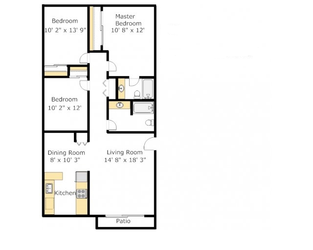 3BR/2BA - Vista Terrace Apartments