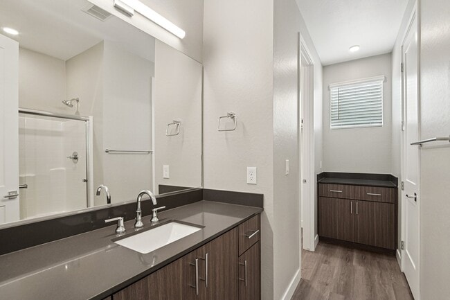 The Flats - Unit 2A - Primary Bathroom - The Flats at Jasper