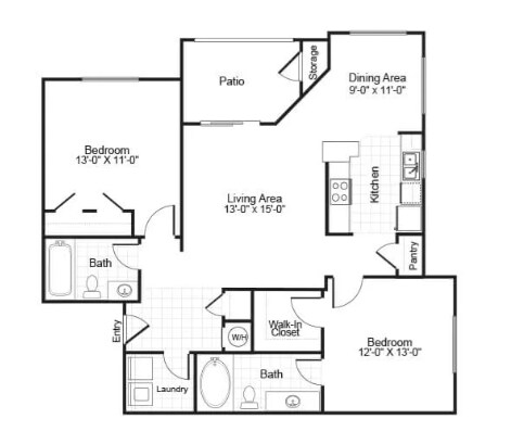 Floorplan - Falls Pointe at the Park