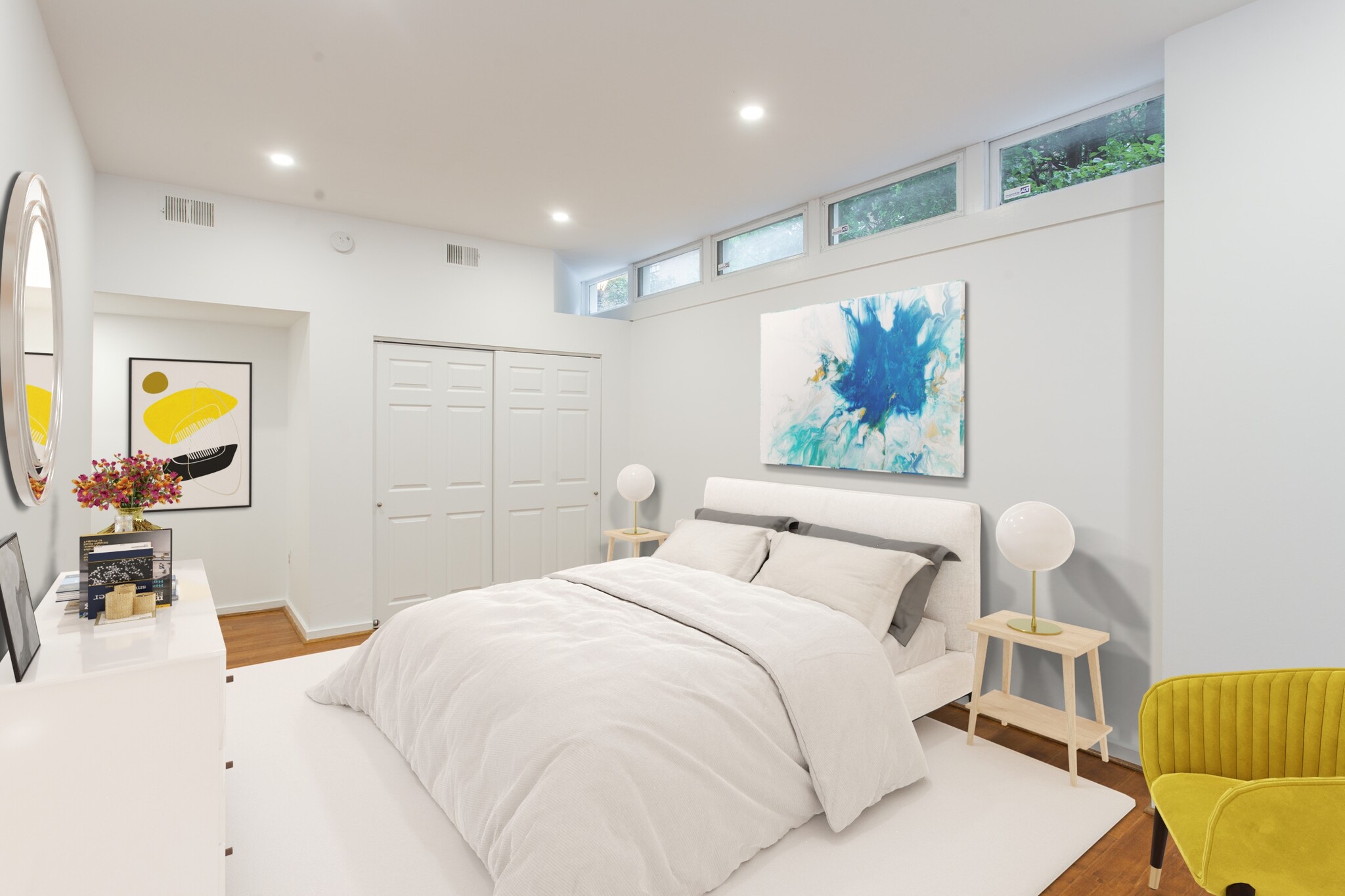 Virtually Staged Primary Bedroom - 1035 Spruce St