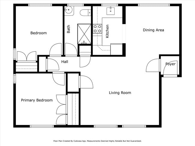 2bd/1ba Floorplan 2D (A) - Parkside Browne's Addition