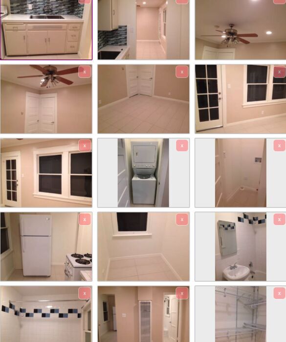Collage see solid porcelain flooring through (unit now repainted all white) - 1314 N Vista St
