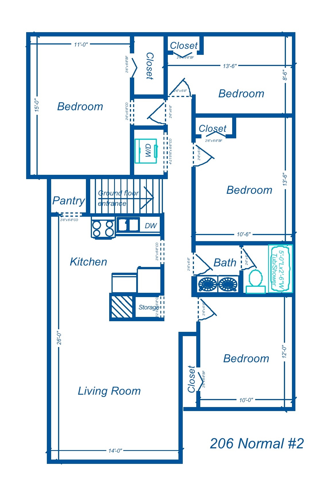 floor plan - 206 N Normal St