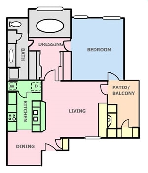 1BR/1BA - The Chalet 1