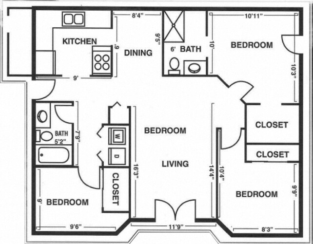 Floorplan - Sundial Apartments