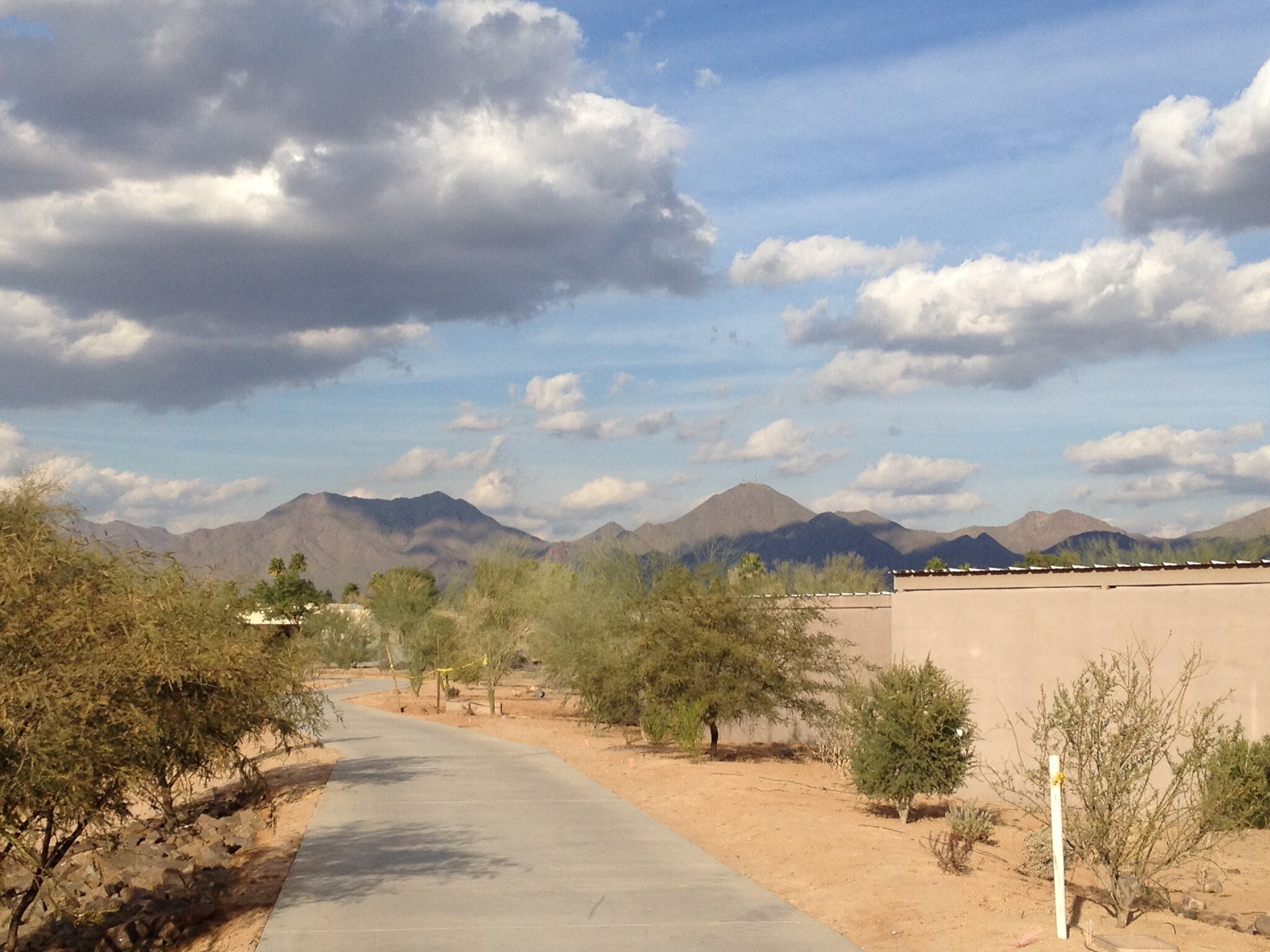 View from nearby greenbelt trail - 9463 E Jenan Dr