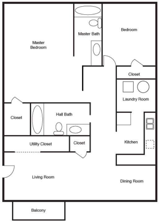 Floorplan - Woodland Cove Luxury Apartments