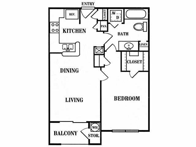 1BR Plan A - The Boulevard