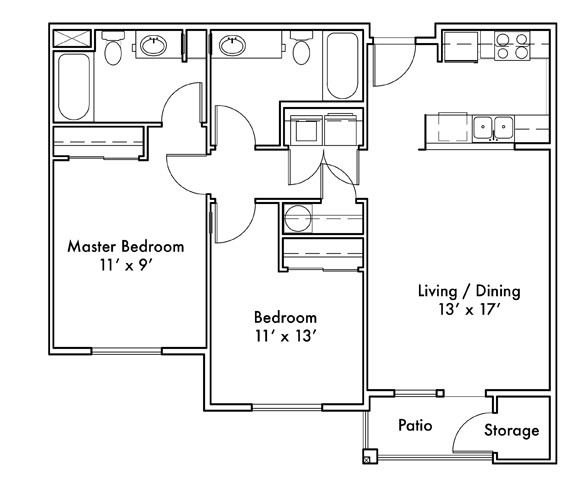 Floorplan - Scriber Creek Apartments