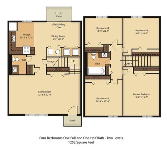 Floorplan - Knoll Ridge Townhomes & Apartments