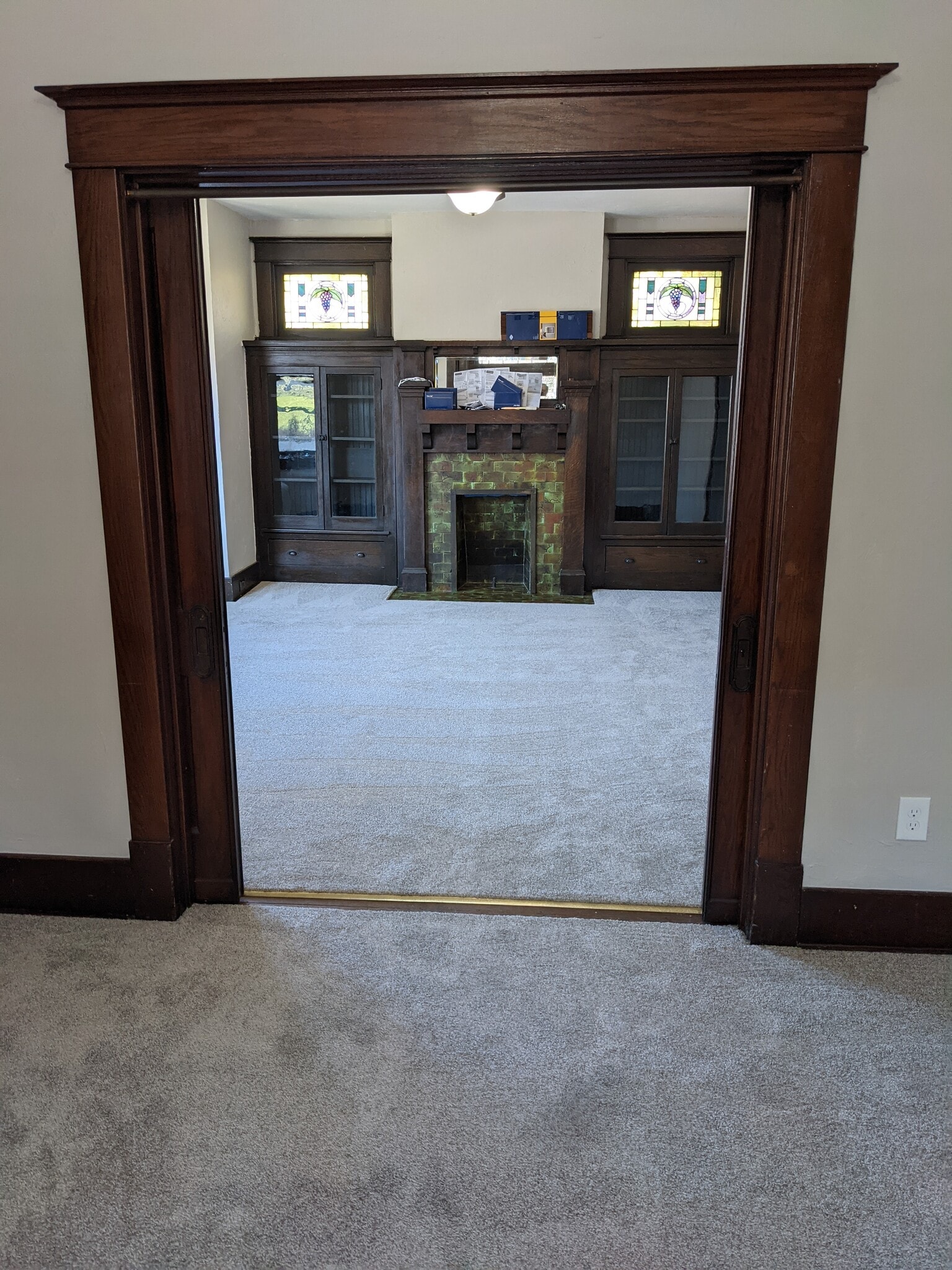Bedroom to living room with pocket doors - 729 Gallion Ave