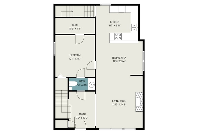 floor plan - 1st floor - 428 N Center St