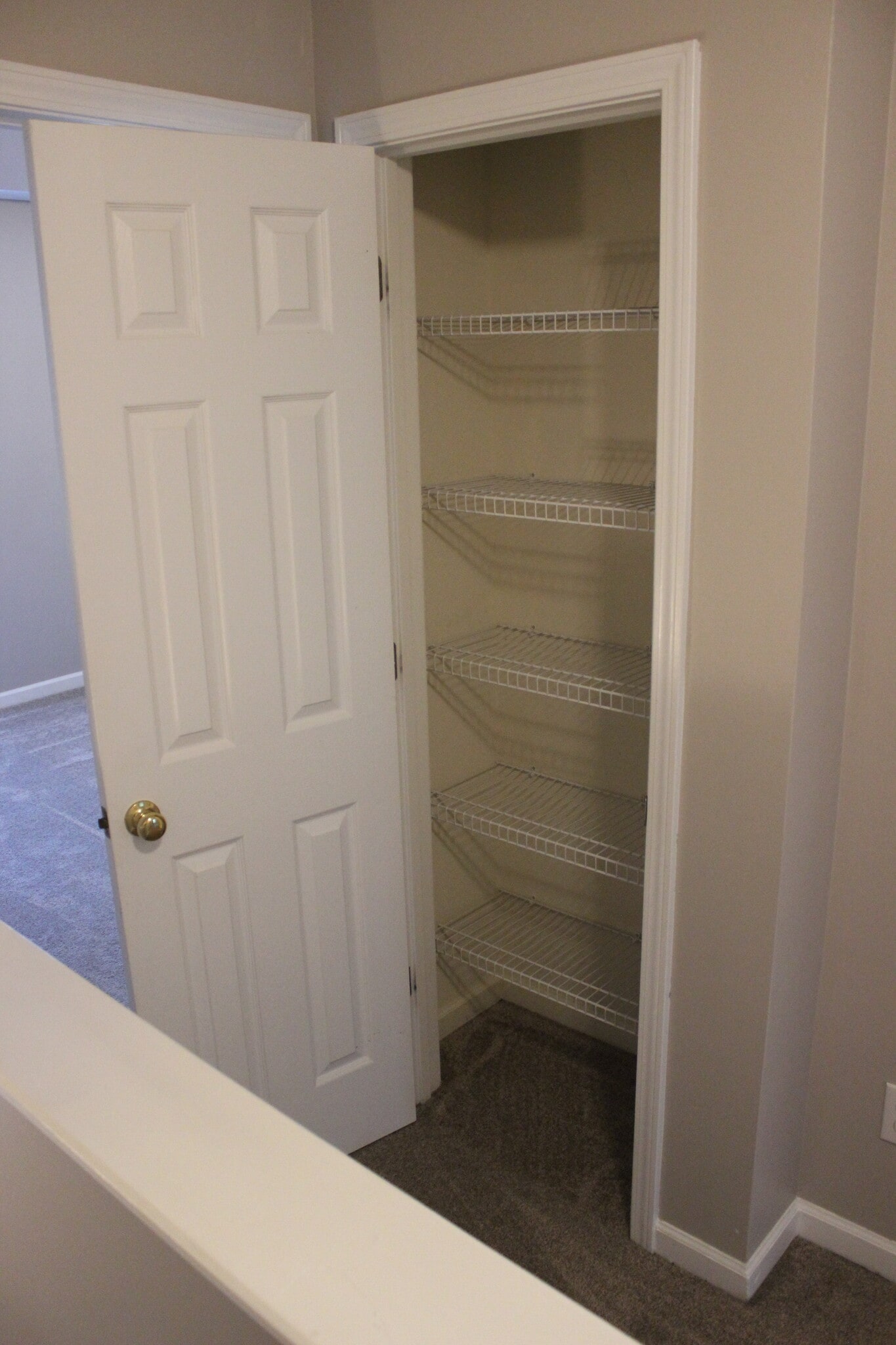 Hall linen closet between 2nd bedroom and hall bath - 48 Timber Ridge Dr