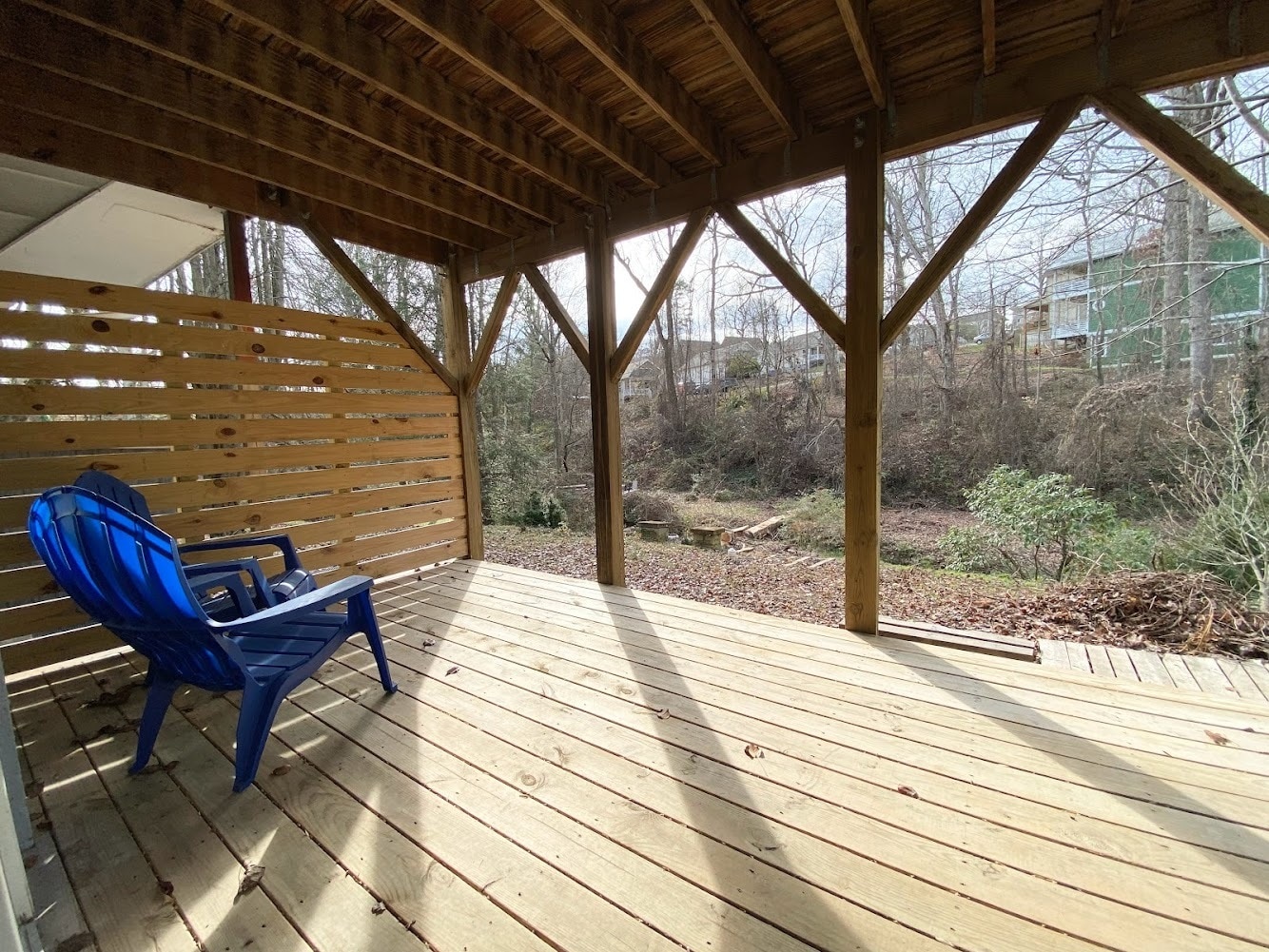 View of the backyard from your porch in the fall. - 173 State St