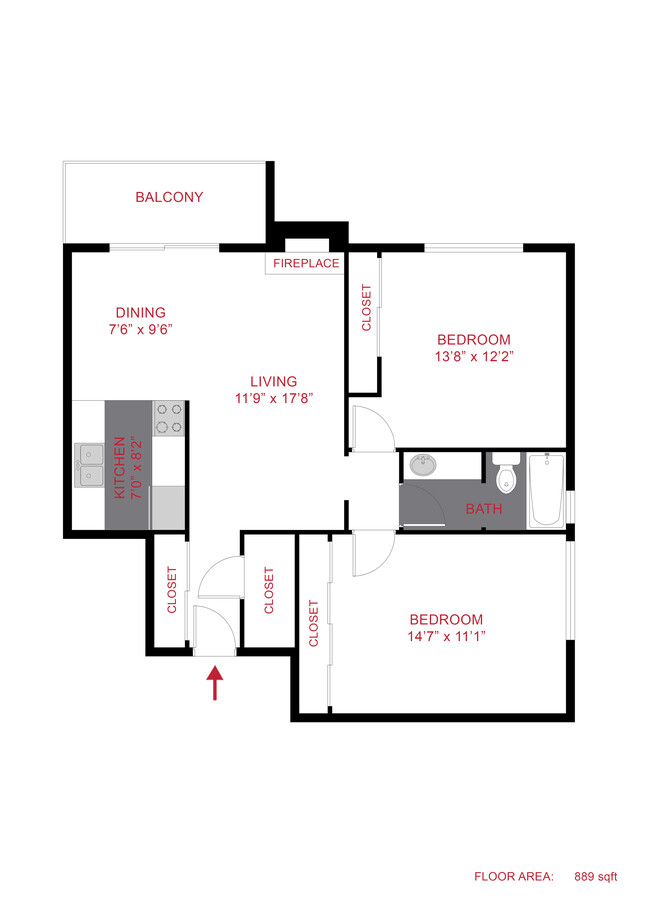 Floorplan - 1265 Downing