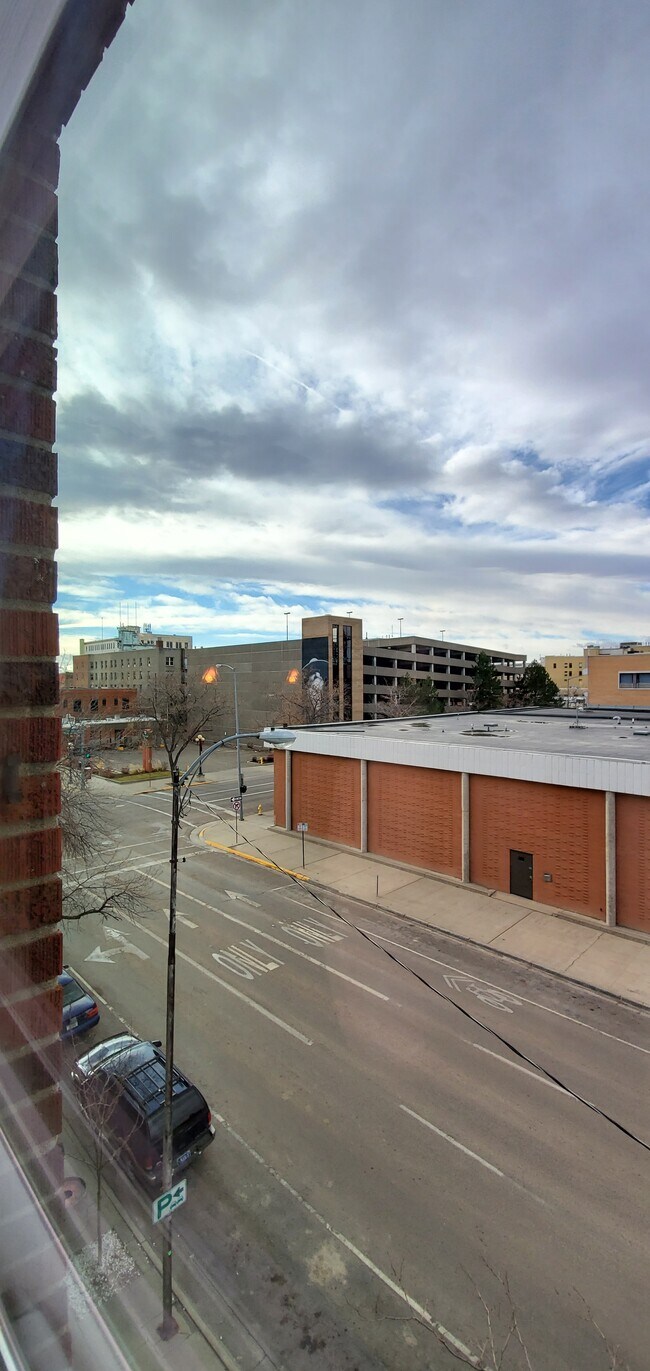 view from balcony over 5th Ave. N. looking left over Easter Seals - 503 1st Ave N